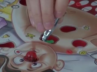 Cute, fun pornstars play operation boardgame