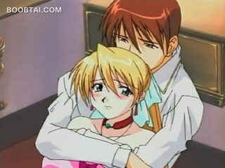 Great blonde anime mademoiselle gets pussy finger teased